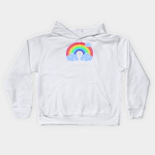 Rainbow and Clouds Kids Hoodie